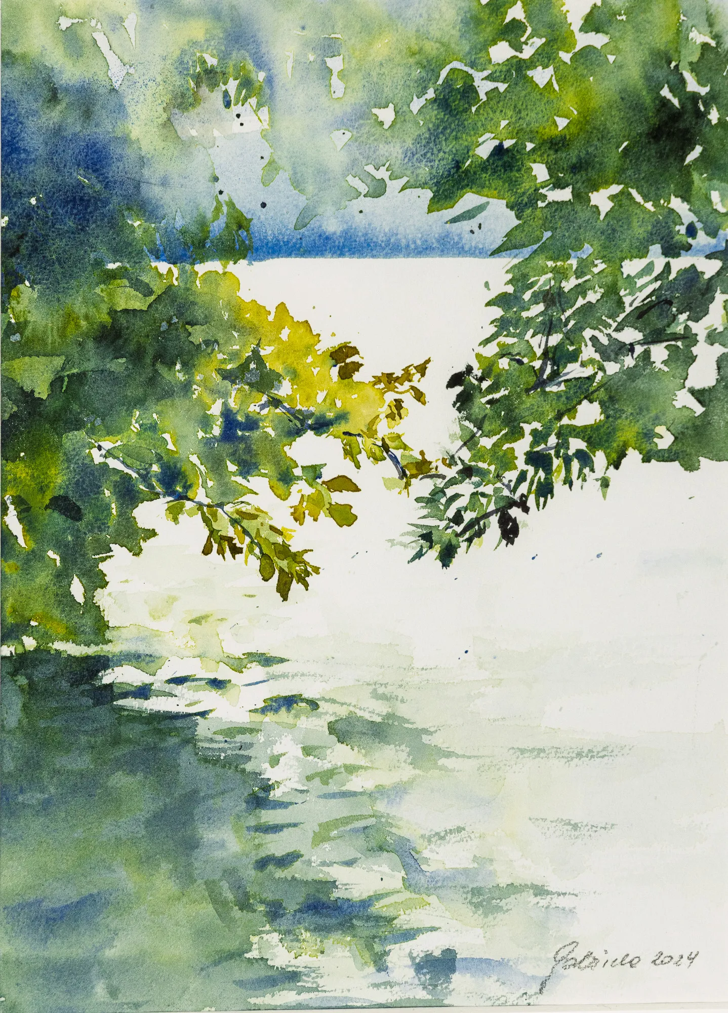 Am See — Aquarell von Gabriele Schmitzer